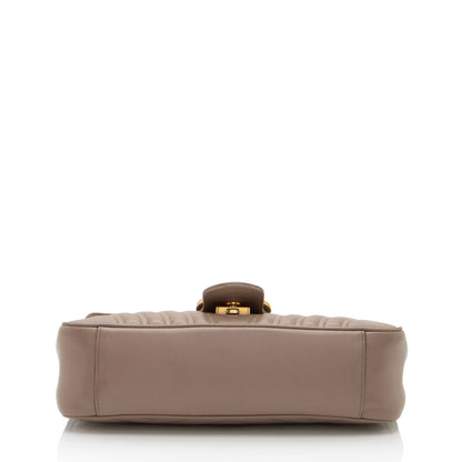 Gucci Matelasse Leather GG Marmont Small Flap Bag (SHF-V9wY7d)