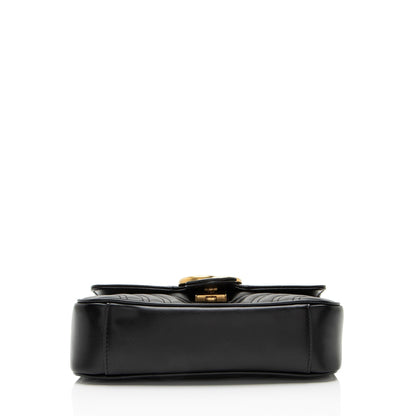 Gucci Matelasse Leather GG Marmont Small Flap Bag