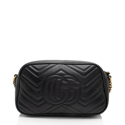 Gucci Matelasse Leather GG Marmont Small Shoulder Bag (SHF-Hle45u)