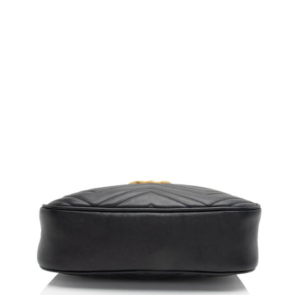 Gucci Matelasse Leather GG Marmont Small Shoulder Bag (SHF-Hle45u)