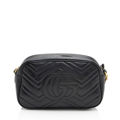 Gucci Matelasse Leather GG Marmont Small Shoulder Bag (SHF-jE5N59)