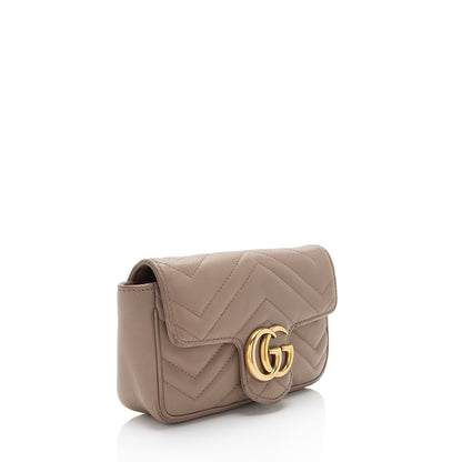 Gucci Matelasse Leather GG Marmont Mini Flap Bag - FINAL