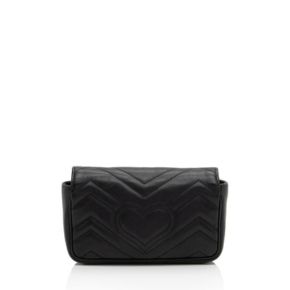 Gucci Matelasse Leather GG Marmont Super Mini Flap Bag (SHF-yBfrwz)