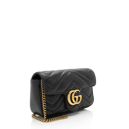 Gucci Matelasse Leather GG Marmont Super Mini Flap Bag (SHF-vdHY2l)