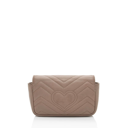 Gucci Matelasse Leather GG Marmont Mini Flap Bag