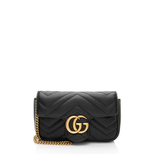 Gucci Matelasse Leather GG Marmont Mini Flap Bag