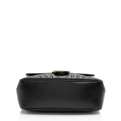 Gucci Matelasse Leather GG Marmont Zip Around Top Handle (SHF-aqAv76)