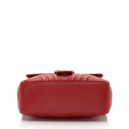 Gucci Matelasse Leather GG Marmont Zip Around Top Handle