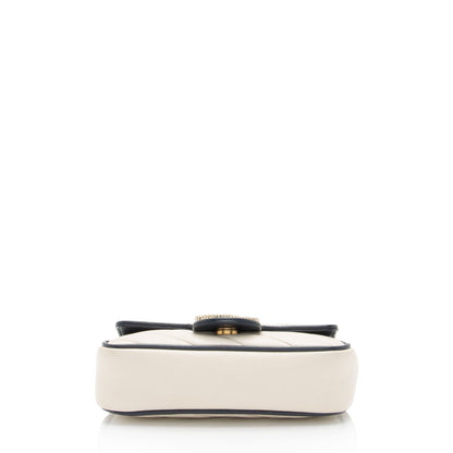 Gucci Matelasse Leather Torchon GG Marmont Super Mini Flap Bag (SHF-bXZV03)