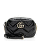 Gucci Matelasse Padded Patent Leather GG Marmont Small Camera Bag
