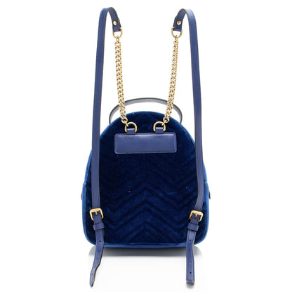 Gucci Matelasse Velvet GG Marmont Backpack