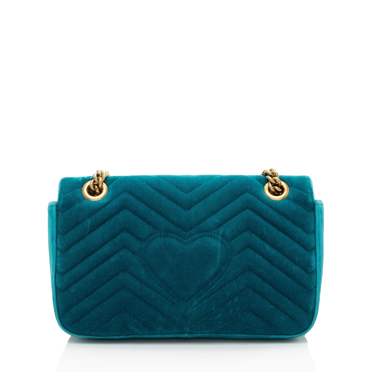 Gucci Matelasse Velvet GG Marmont Medium Flap Bag