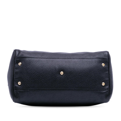 Gucci Medium Calfskin Bamboo Shopper Boston Bag