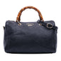 Gucci Medium Calfskin Bamboo Shopper Boston Bag