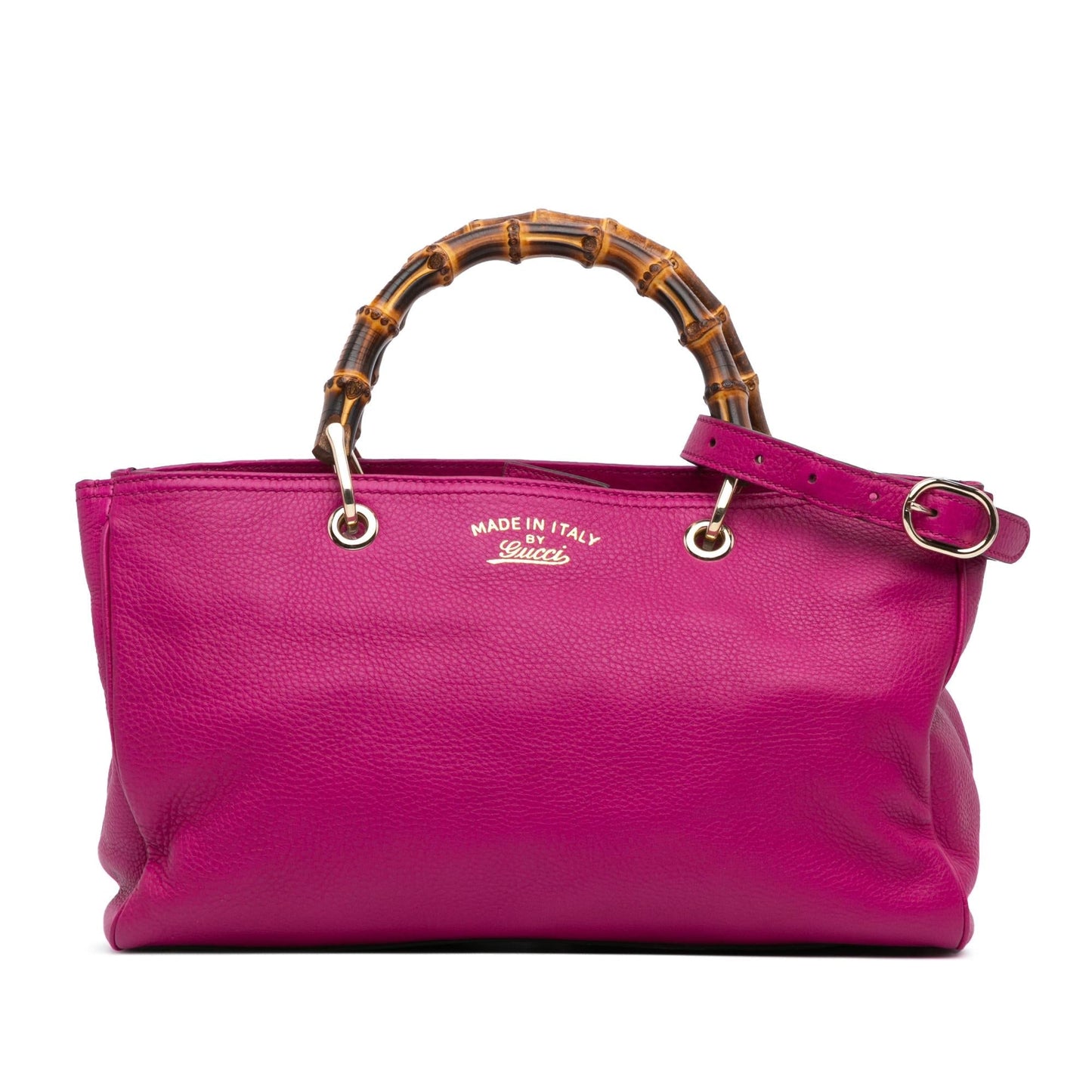 Gucci Medium Calfskin Bamboo Shopper Satchel
