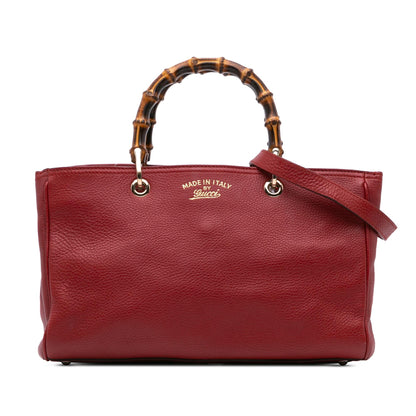 Gucci Medium Calfskin Bamboo Shopper Satchel