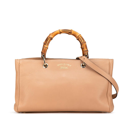Gucci Medium Calfskin Bamboo Shopper Satchel