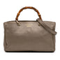 Gucci Medium Calfskin Bamboo Shopper Satchel
