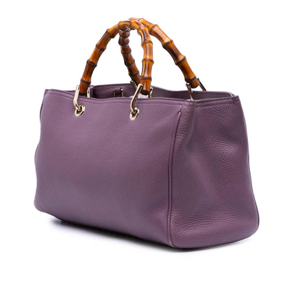 Gucci Medium Calfskin Bamboo Shopper Satchel