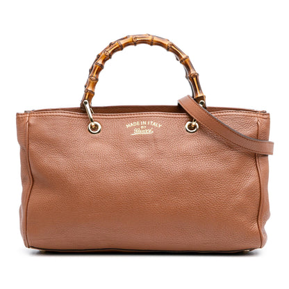 Gucci Medium Calfskin Bamboo Shopper Satchel