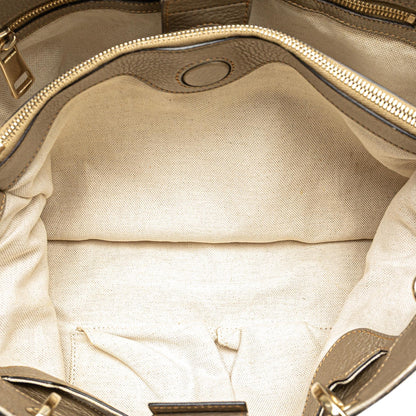 Gucci Medium Calfskin Bamboo Shopper Satchel