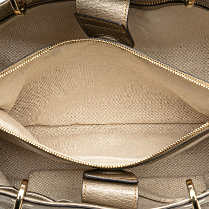 Gucci Medium Calfskin Bamboo Shopper Satchel