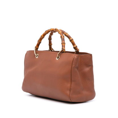 Gucci Medium Calfskin Bamboo Shopper Satchel
