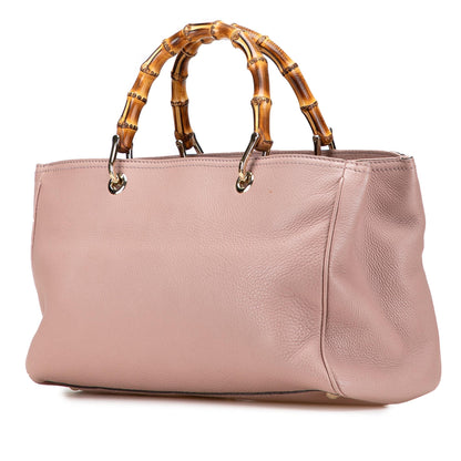 Gucci Medium Calfskin Bamboo Shopper Satchel