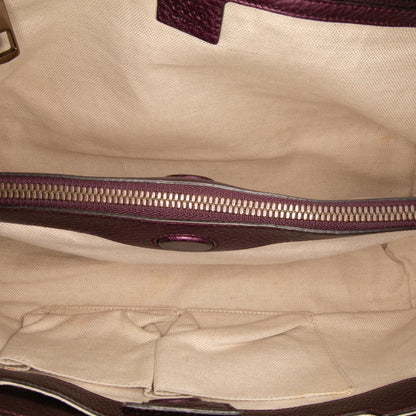 Gucci Medium Calfskin Bamboo Shopper Satchel