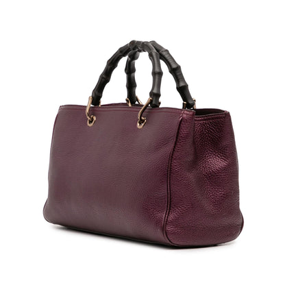 Gucci Medium Calfskin Bamboo Shopper Satchel
