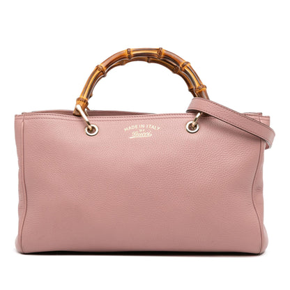 Gucci Medium Calfskin Bamboo Shopper Satchel