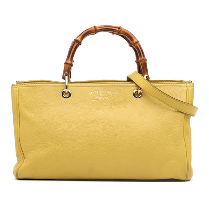 Gucci Medium Calfskin Bamboo Shopper Satchel