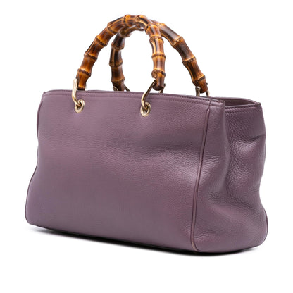 Gucci Medium Calfskin Bamboo Shopper Satchel