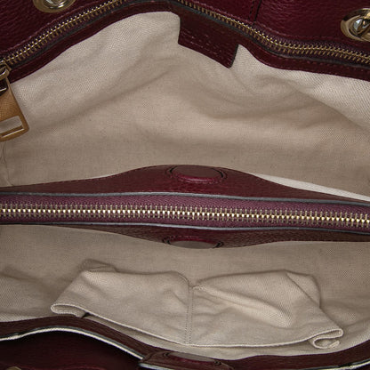 Gucci Medium Calfskin Bamboo Shopper Satchel