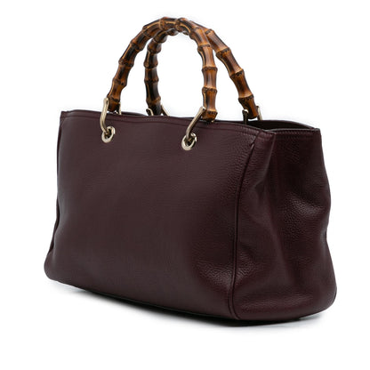Gucci Medium Calfskin Bamboo Shopper Satchel