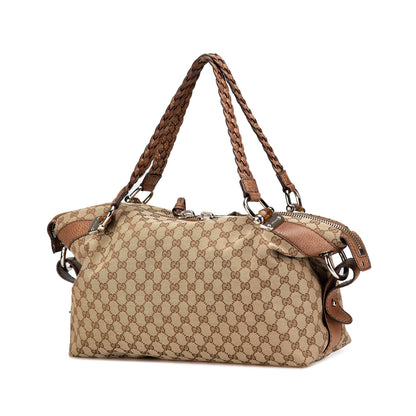 Gucci Medium GG Canvas Bamboo Bar Tote