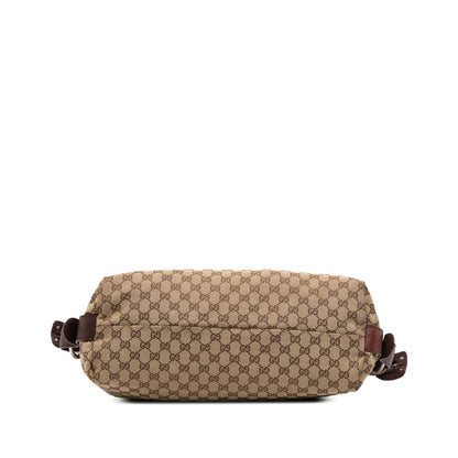 Gucci Medium GG Canvas Bamboo Bar Tote