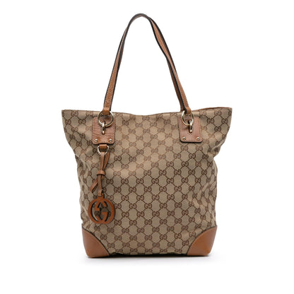 Gucci Medium GG Canvas GG Charm Tote