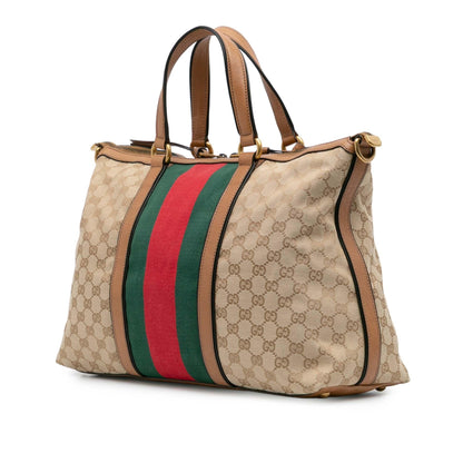 Gucci Medium GG Canvas Rania Top Handle Bag