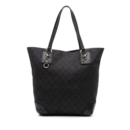 Gucci Medium GG Denim Charm Tote
