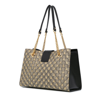 Gucci Medium GG Supreme Bees Padlock Tote (SHG-Gj3oC3)