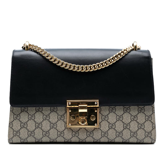 Gucci Medium GG Supreme Padlock Shoulder Bag