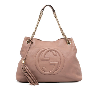 Gucci Medium Leather Soho Chain Tote