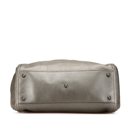 Gucci Medium Metallic Leather Soho Cellarius Tote