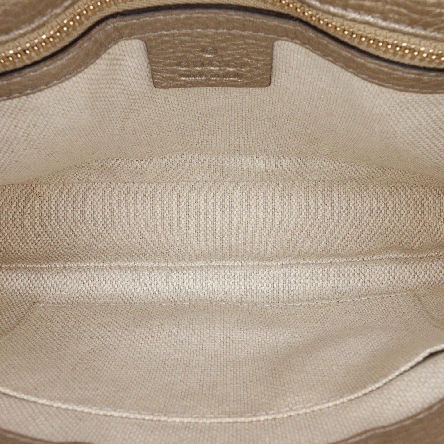 Gucci Medium Metallic Leather Soho Chain Flap Crossbody