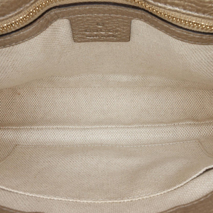 Gucci Medium Metallic Leather Soho Chain Flap Crossbody