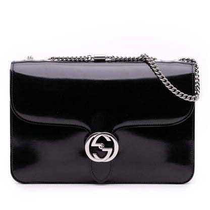 Gucci Medium Patent Dollar Interlocking G Crossbody