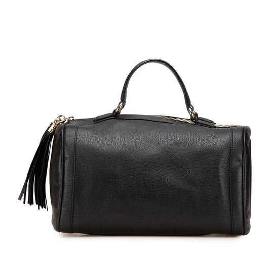 Gucci Medium Pebbled Calfskin Soho Boston Bag
