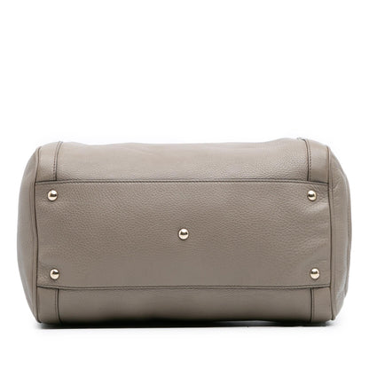 Gucci Medium Pebbled Calfskin Soho Boston Bag