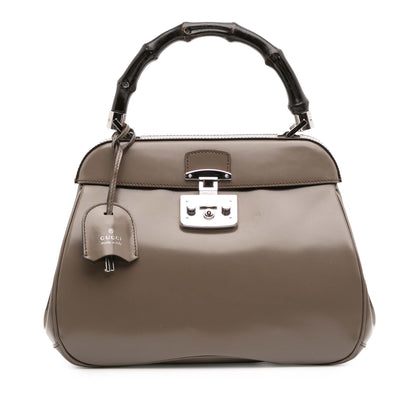 Gucci Medium Smooth Calfskin Bamboo Lock Handbag
